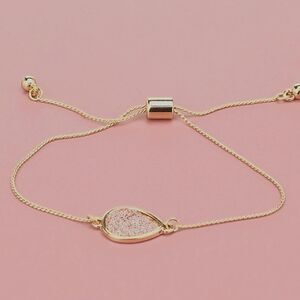 - Gold rhinestone pendant bracelet